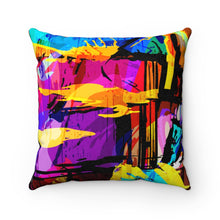 Load image into Gallery viewer, SPLASH OF COLOR-  Faux Suede Square Pillow