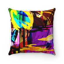 Load image into Gallery viewer, SPLASH OF COLOR-  Faux Suede Square Pillow