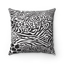 Load image into Gallery viewer, AFRICAN ANIMAL PRINTS- Faux Suede Square Pillow